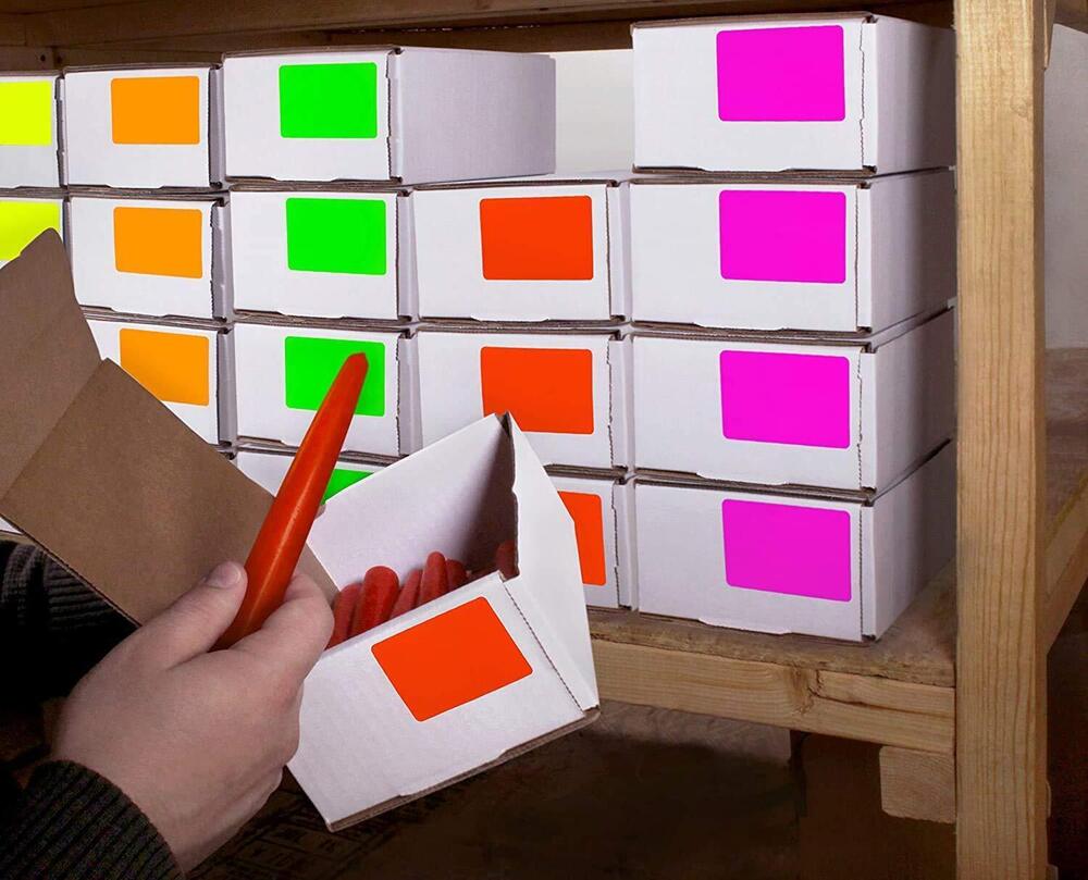 6628 2 x 3 Inch Rectangular Color Coding Labels Permanent Colored Label - Picture 4 of 6